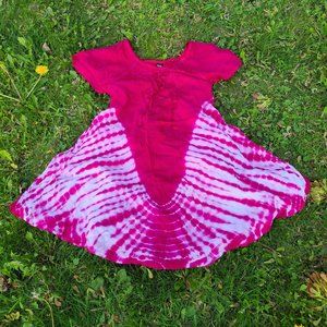 Adorable cotton gauze summer dress/beach cover up. Free size